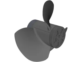 Outboard Propeller 3D Model preview