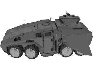BTR Tank Future 3D Model preview