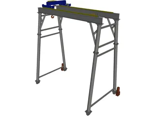 Gantry Crane 3D Model preview