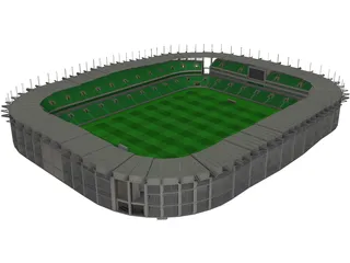 Soccer Arena 3D Model preview