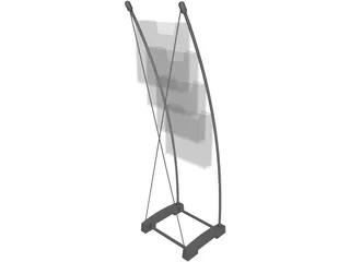 Enara Brochure Holder 3D Model preview