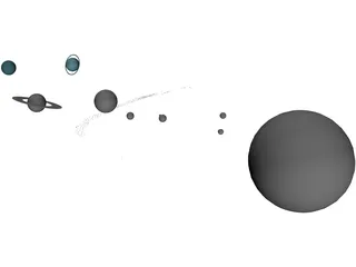 Solar System 3D Model preview