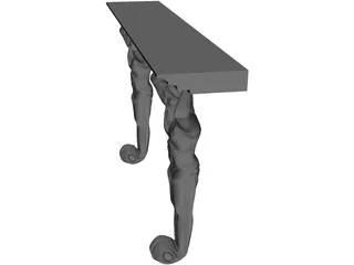 Atlantid Fireplace Supports 3D Model preview