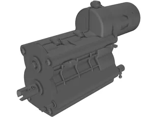Tamiya Gear Box 3D Model preview
