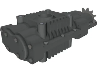 Roots Air Compressor 3D Model preview