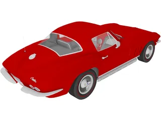 Chevrolet Corvette Stingray (1965) 3D Model preview