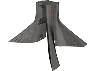 Tehran Azadi Square Tower 3D Model preview