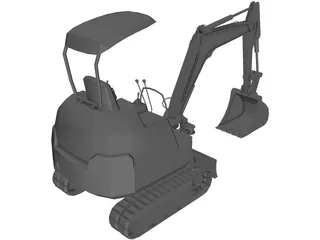 Komatsu Mini Excavator 3D Model preview