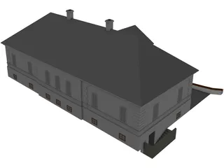Halasz Moricz Mansion Dabas Hungary 3D Model preview