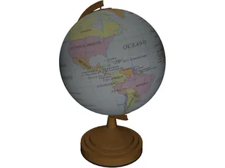 Globe 3D Model preview