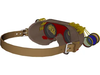 Steampunk Goggles 3D Model preview