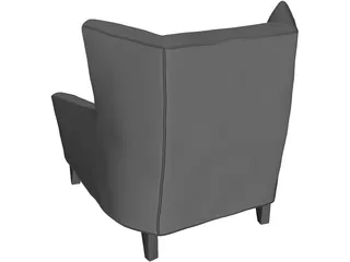 Armchair Vilem 3D Model preview
