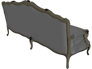 Luigi IXV Classic Sofa 3D Model preview