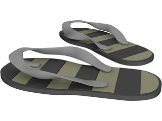 Slippers 3D Model preview