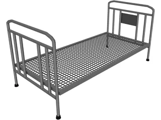 Iron Bed Frame 3D Model preview