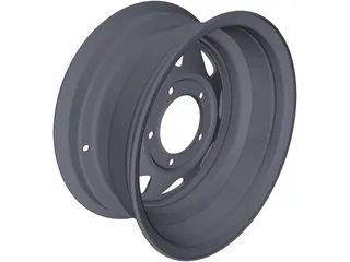 Steel Rim 15inch 3D Model preview