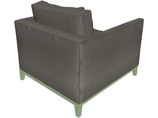 Minotti Armchair 3D Model preview
