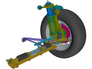 Suspension Front Off-Road 3D Model preview