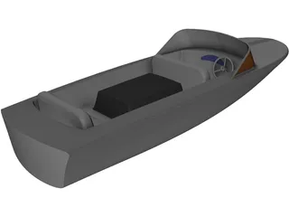 Delfin Fiber-Glass Boat 3D Model preview