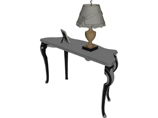 Console with Lamp 3D Model preview