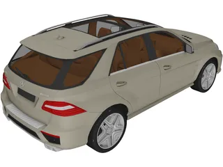 Mercedes-Benz ML63 AMG (2012) 3D Model preview