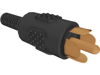 Cinch Connector 3D Model preview