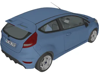 Ford Fiesta Zetec S (2009) 3D Model preview