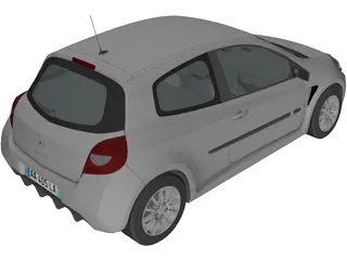 Renaul Clio RS (2007) 3D Model preview