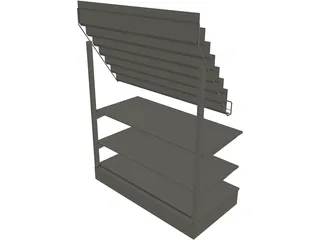 Comic Shelf 3D Model preview