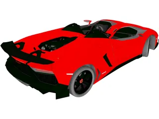Lamborghini Aventador J Roadster (2012) 3D Model preview