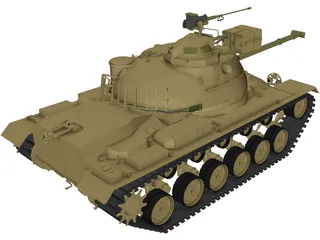 M48A3 Patton Main Battle Tank 3D Model preview