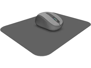 Wireless Mouse 3500 3D Model preview