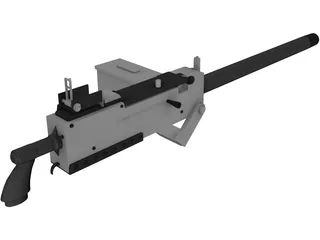 Browning M1919 3D Model preview