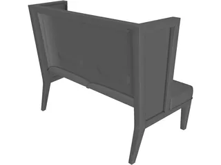 Jovello Loveseat 3D Model preview