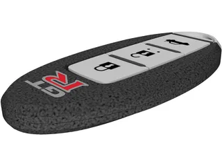 Nissan GT-R Car Key 3D Model preview