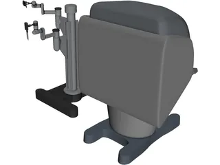 Surgery Robot And Monitor 3D Model preview