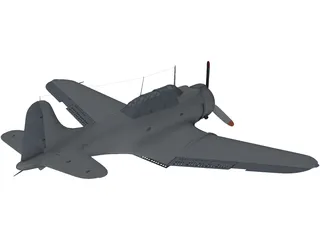 Douglas SBD Dauntless 3D Model preview