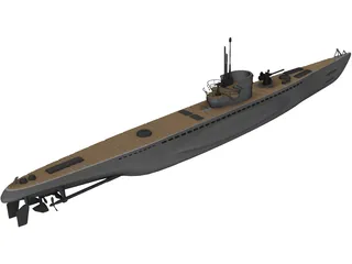 U-Boat Generic 3D Model preview