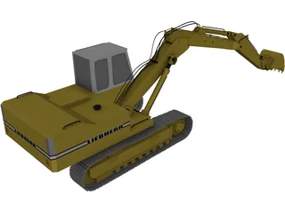 Liebherr Hydraulic Bagger 3D Model preview