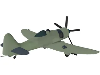 Hawker Sea Fury FB 11 3D Model preview