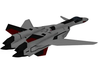 YF-19 Excalibur 3D Model preview