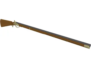 Flintlock Rifle 3D Model preview