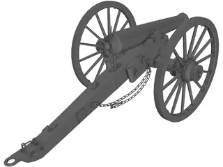 Napolean Cannon 3D Model preview