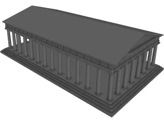 Greek Temple 3D Model preview