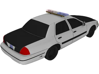 Ford Crown Victoria NYPD Police 3D Model preview