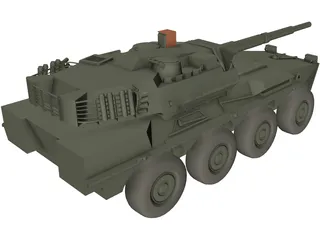 Centauro Tank Destroyer 3D Model preview