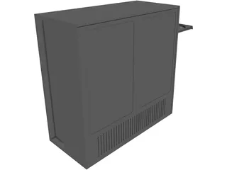 Computer Mini-Tower Case 3D Model preview