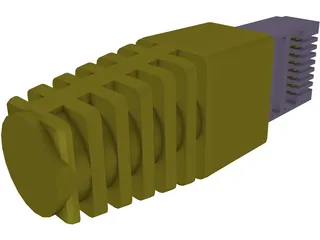 RJ-45 Connector 3D Model preview