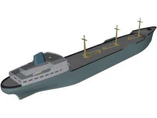 Cargo Ship 3D Model preview