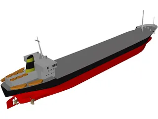 Cargo Ship 3D Model preview